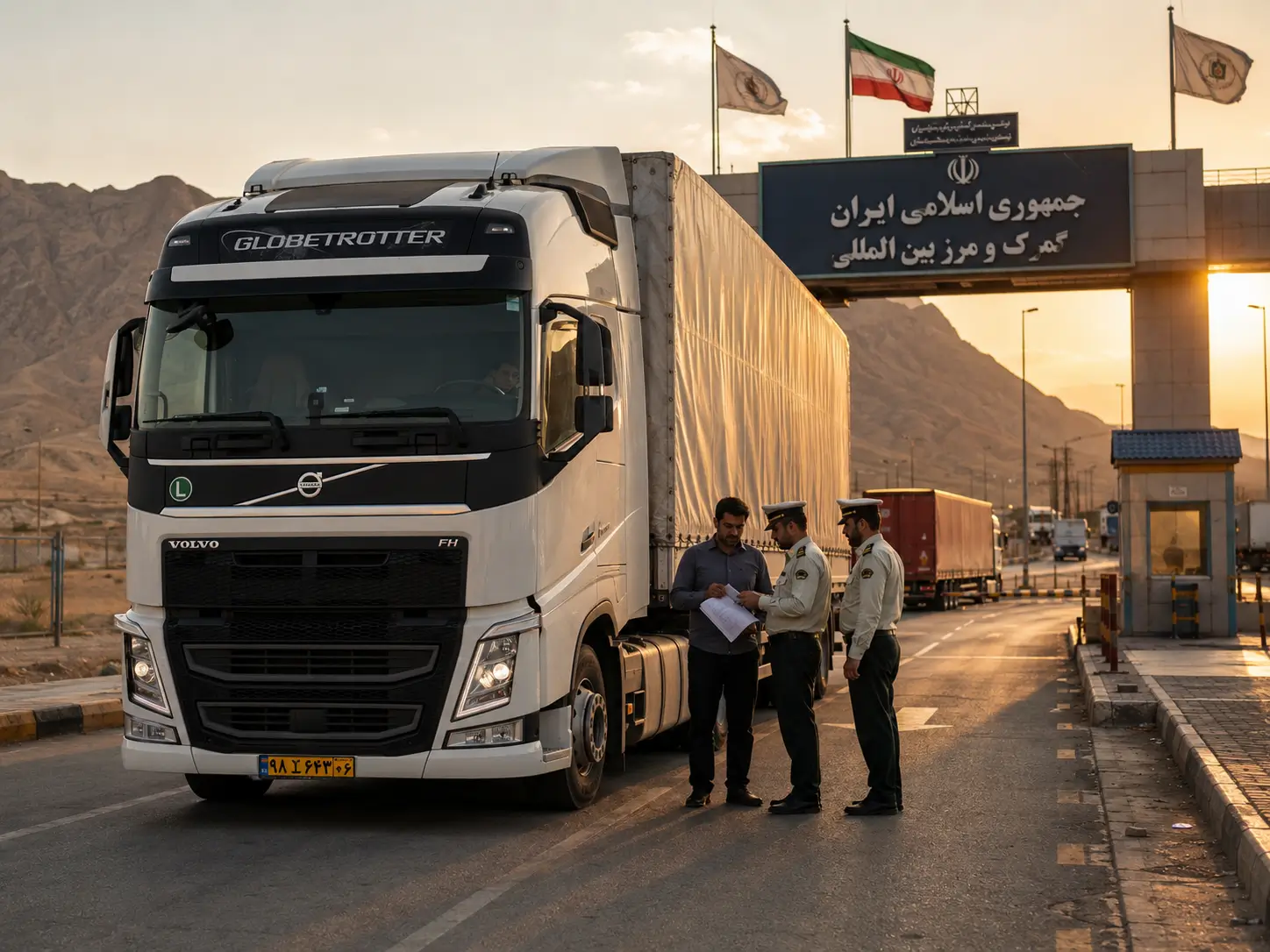 شاحنات الشحن الدولي وإصدار البارنامة لمنافذ حدود العراق